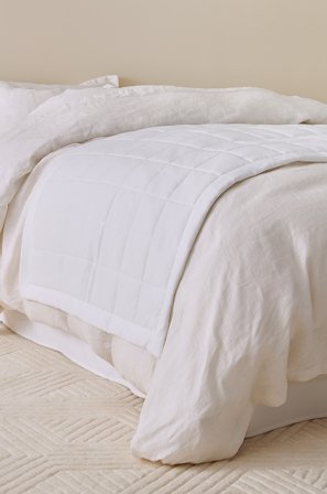 Jotex - Hotellsengeteppe 45 Cm White mdf / metall - LINDEN - Kjøp Sengetepper hos Jotex