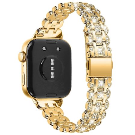 Typ C Metallarmband med Strassblommor för Huawei Watch Fit 3