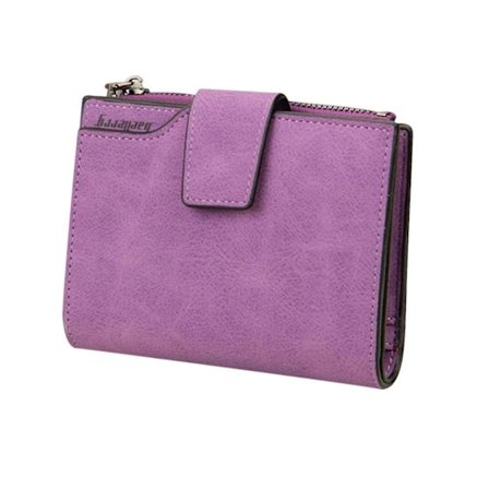 Kort dragkedja plånbok för kvinnor (Mauve),