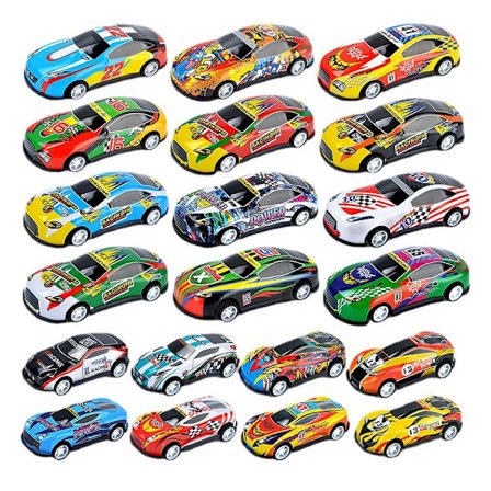 (Slumpmässig färg)16 stycken små leksaksbilar i metall Stuntbil Hoppbil Leksak Stunt Mini Racingbilar Bring