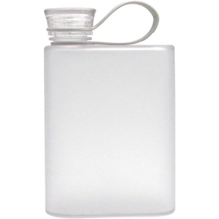 Platt Vattenflaska, 380ML Bärbar Slim Vattenflaska, Transparent Fyrkantig Sportvattenflaska för Skolaktivitet Utomhusgym