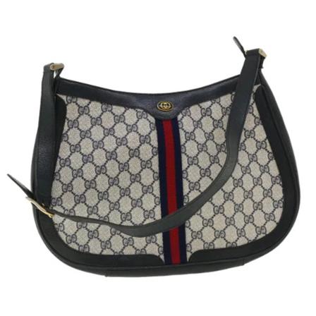 Gucci Vintage Pre-owned Læder gucci-tasker Blå, Dame Vintage Tasker, Størrelse: ONE Size