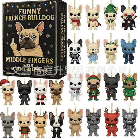 Rolig Fransk Bulldog 2025 Adventskalender