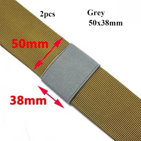 2stk Rem Bælte Elastik Ring GRÅ 50X38MM