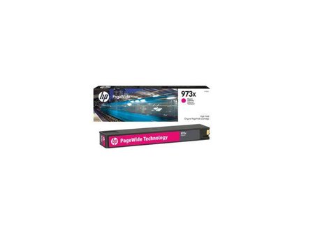 HP 973X - Høy ytelse - magenta - original - PageWide - blekkpatron - for PageWide Managed MFP P57750, P55250; PageWide Pro 452, 477