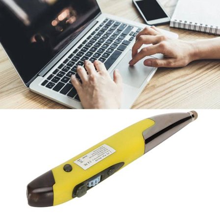 Trådløs Pen Mus Genopladelig Lysende Stille Lille Bærbar Bluetooth 2.4g Dual Mode Trådløs Pen Mus til PC Laptop Gul
