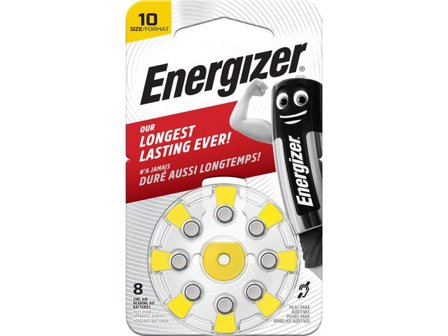 Energizer Batteri hörsel 10 gul 8/fp - Lyreco - Kontorsmaskiner - Batterier - Till hörapparater