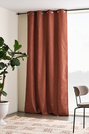 Jotex - Blendingsgardin Med Maljer - 1 Lengde Brun - RIDÅ - Kjøp Mørkleggingsgardiner hos Jotex