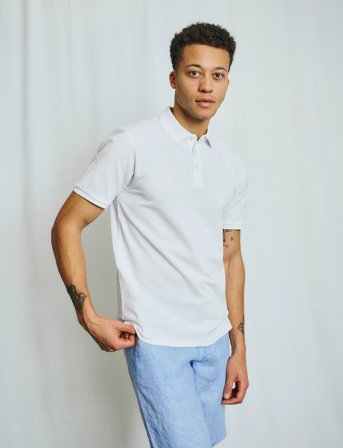 Bruun & Stengade Bs Taketomi Regular Fit Polo Shirt - White - XXXL