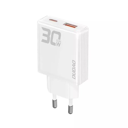 Dudao Snabbladdare 30W USB-A Till USB-C GaN - Vit