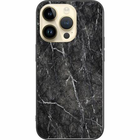 Apple Iphone 14 Pro Svart Skal Marmor Svart