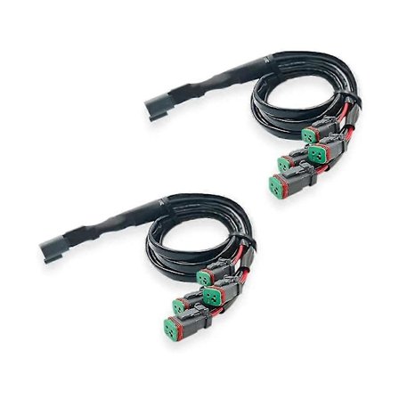 2 Johtoa 3 In1 Deutsch Kaksoislähtöä Dt Dtm Naarasliitin Pistorasia Adapterit Led Sumuvalolle Led Podille -Sy