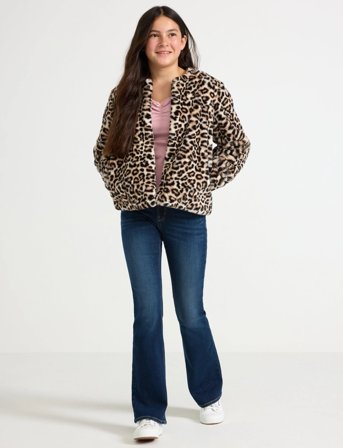 Lindex Jacket Fake Fur School Girls - Beige - 146