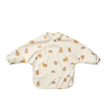 LIEWOOD Merle Print Cape Bib Elephanta Elephant / Creme de la creme, Tøj & Bolig, Børnetøj, Hagesmække