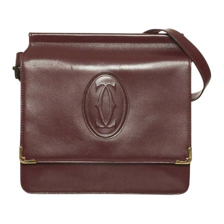 Cartier Vintage, Shoulder Bags Rood, Dames, Maat:ONE Size,leer