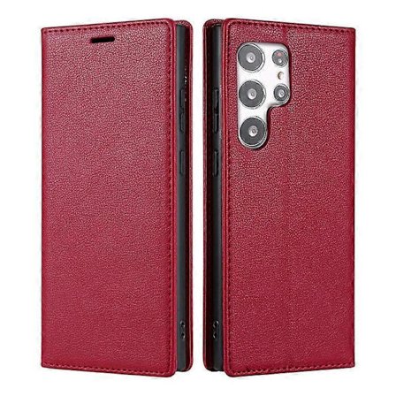 Kompatibel til Samsung Galaxy S25 Ultra Wallet Case Magnetisk Lukning PU Læder Telefon Cover