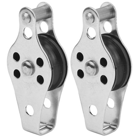 2 stk. rustfri stål enkelt hjul stærk kampagne lejerotation reb trisse rustfri