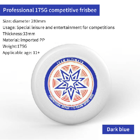 175 g frisbee ranta lelut Vesiurheilu ulkoilmajoukkue Tummansininen