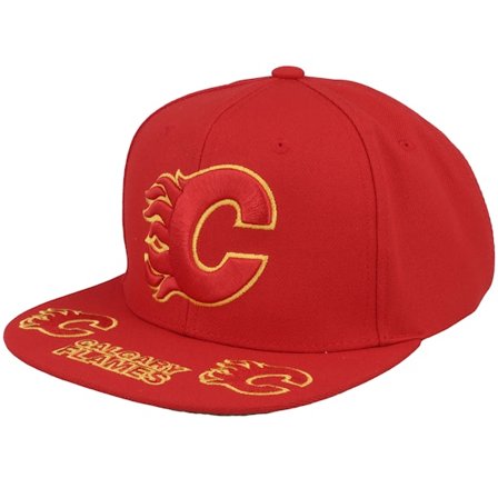 Mitchell & Ness - NHL Rouge snapback Casquette - Calgary Flames Vintage Hat Trick Red Snapback @ Hatstore
