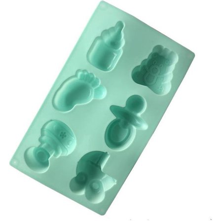 Go Go Gadget - Silikon Bakformar för Baby Shower - 6 Delar - Kakform/Sockerkaksform/Tårtform