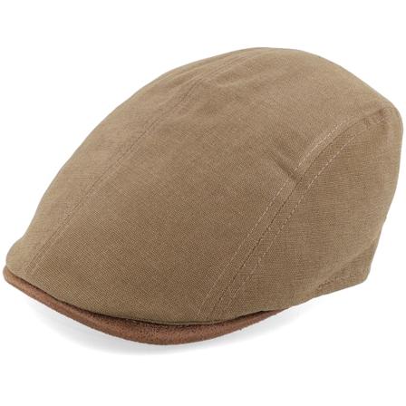 MJM Hats - Grønn flatcap Caps - Daffy 3 Cotton 8 Olive Flat Cap @ Hatstore