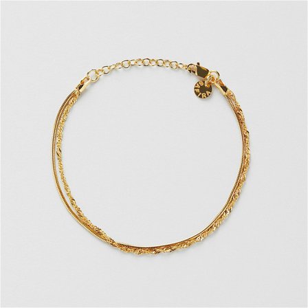 Duo chain Armband - 18K Guldpläterat Sterling Silver - Safira