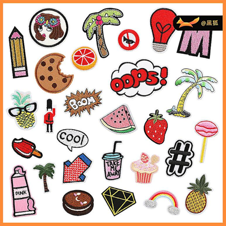 Strygemærker til børn og piger, sæt med 28 stk., påsyning til jeans/jakke/hat/rygsæk og andet tøj