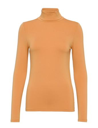 Slhanadi Rollneck Ls T-shirts & Tops Long-sleeved Orange Soaked In Luxury