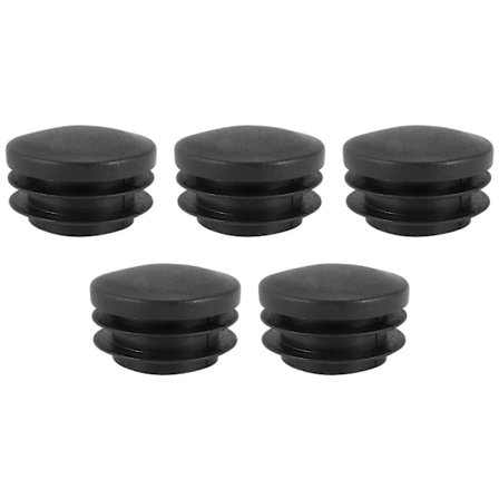 Sorte plastik 35 mm Dia Blændpropper Runde rørindsatser 5 stk.
