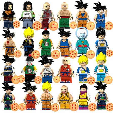 MOC24 Dragon Ball Byggklossar Set Minifigurer Små Partiklar Insticksleksaker Påsar