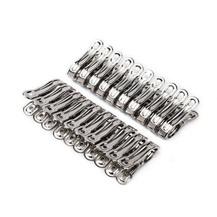 40 klädnypor i rostfritt stål, okrossbara, oförstörbara klämmor, rostar inte