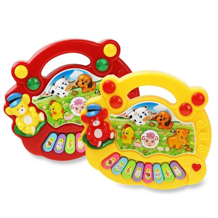 Baby Musikleke med Dyrelyd Barne Piano Keyboard Elektrisk Blinkende Musikkinstrument Tidlig Pedagogiske Leker for Barn