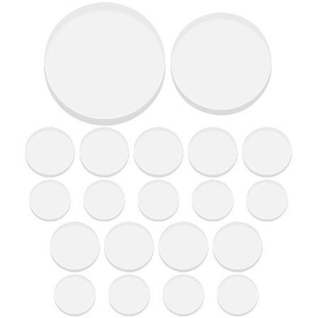 20-pakkaus lasipöydän imukuppien pehmusteet läpinäkyvät työpöydän pehmusteet huonekalujen pöytälevyn pehmusteet (2X0.3X0.3CM, läpinäkyvä)