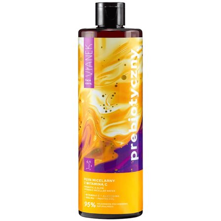 VIANEK Prebiotisk micellär vätska med C-vitamin, 400 ml