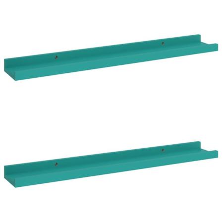 Vidaxl Vägghyllor 2 St Blå 60x9x3 Cm Blå