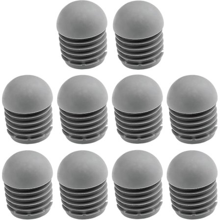 10x Runde stolbenhetter sklisikre grå møbelbenbeskyttere, 25mm