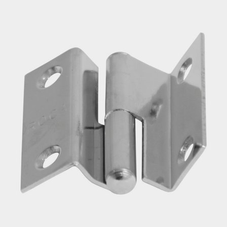 Scharnieren voor deuren Roca, 40 x 35 mm, met offset / verschoven scharnierpunt + rechtsdraaiend, roestvrij staal