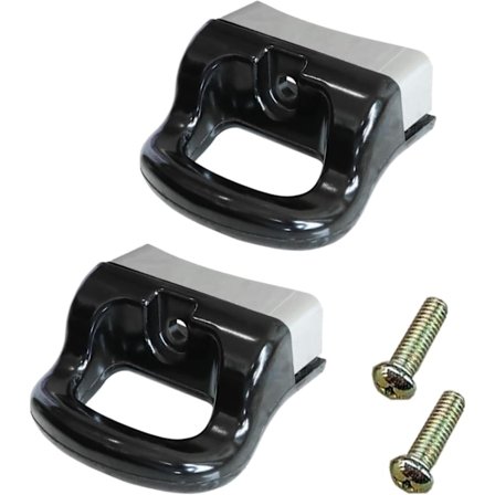 (Sort) 2 stk. Kort Sidehåndtag, Trykkogerhåndtag, Enkelt Hul Gryde Side Støttehåndtag, til Grydelåg, Aluminium Håndtag, Steamer og Gryde