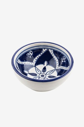 Dishes & Deco - Skål Blue Fond ø 10 cm - Hvid - Skåle - Fra Homeroom