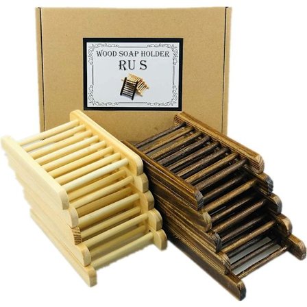 10 stk bambus såpebrett, Tui såpebrett i tre, badekar dusj vaskerom tilbehør laget av håndlaget bambus