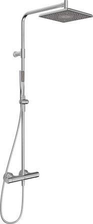 Oras Aurelia Square 4796 Loftbrusersæt 150 c/c Børstet stål, Badeværelse