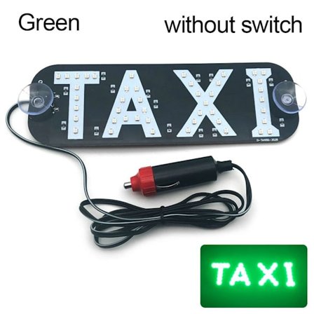 LED Taxiljus Bilsignallampa GRÖN UTAN BRYTARE UTAN