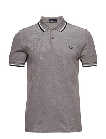 Twin Tipped Fp Shirt Polos Short-sleeved Vit Fred Perry