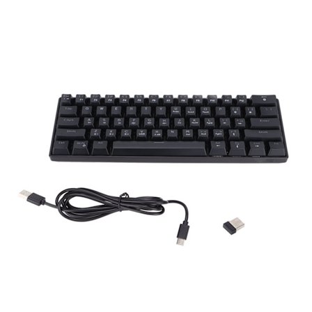 HXSJ 61 Tangenter RGB Bakgrundsbelyst Trådlöst Mekaniskt Gaming Tangentbord Ergonomisk Design för Hemmakontor