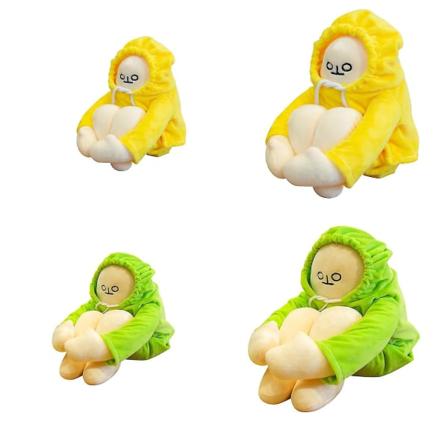 Midlife Crisis Bob leketøy, 2024 Ny Bananmann plysjleketøy, utstoppet dukke med magnet morsom Bananmann dukke[HK] 18 Yellow