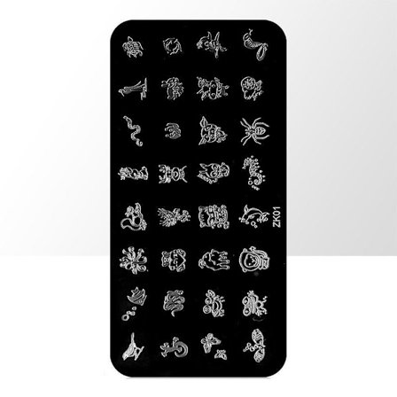 Leimauslevy - Kynsikoristeet - ZK01 - Suorakulmio