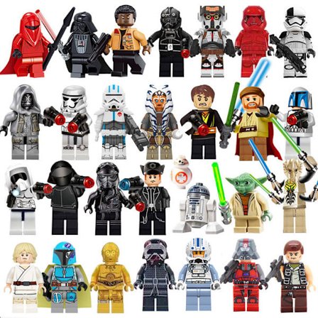 29 stk. Star Wars byggeklodser minifigurer Luke Darth Vader