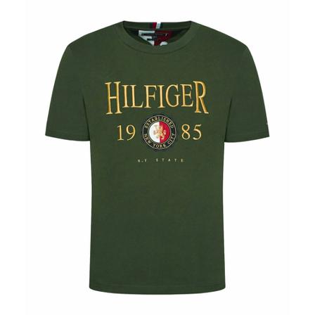 Tommy Hilfiger, Short Sleeve Shirts Zielony, Mężczyzna, Rozmiar: S