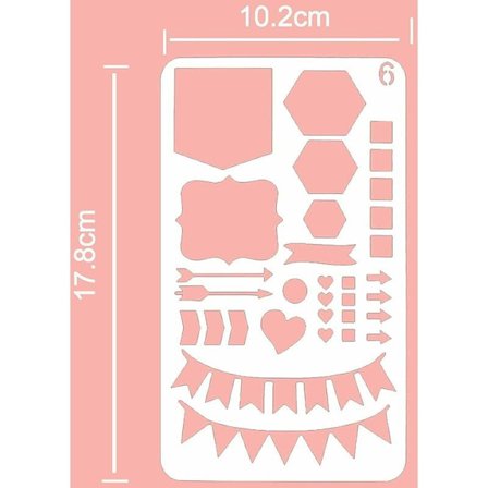 12 stykker tegning maleri stencil, Crapbooking tegning maleri stencil, gjenbrukbar kort DIY barn maleri stencil sett for journal planlegger notatbok 