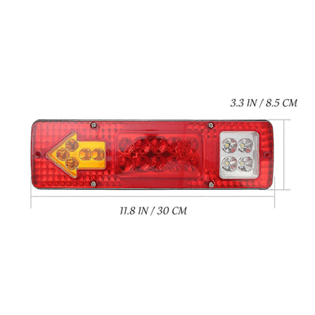 2 stk. Autotrailer 12V LED Trailerlygter Baglygter Bilmarkør Bag LED Kørelys